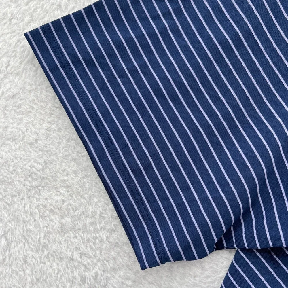 Greyson Polo Shirt Mens XL Relaxed Blue Golf Purple Striped Collared Top *C21* - Picture 13 of 15